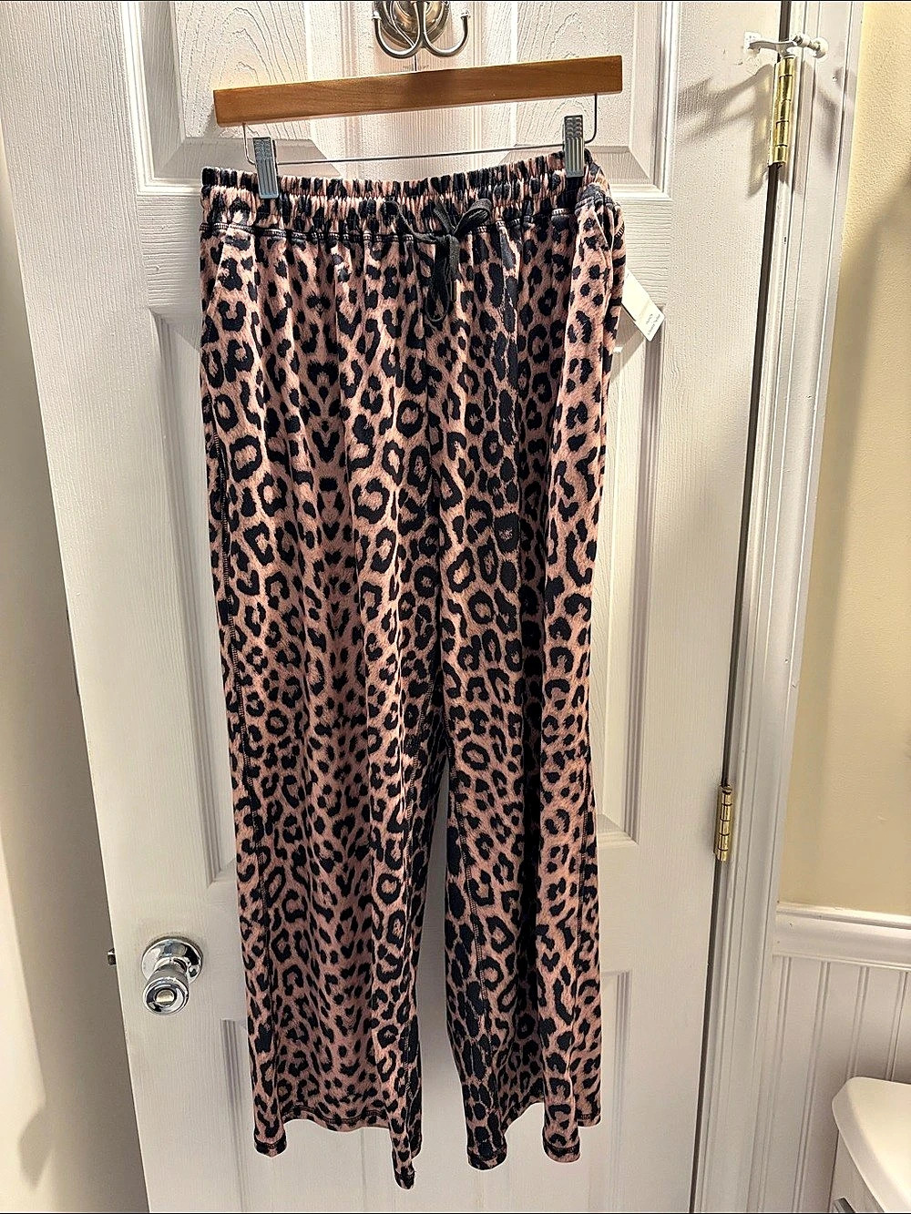 LUYAA Leopard Print Track Pants NWT
